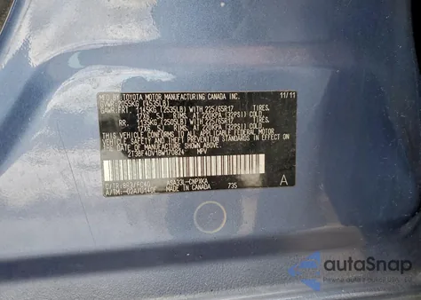 2011 Toyota Rav4 z USA, uszkodzony, nr VIN 2T3BF4DV1BW170824